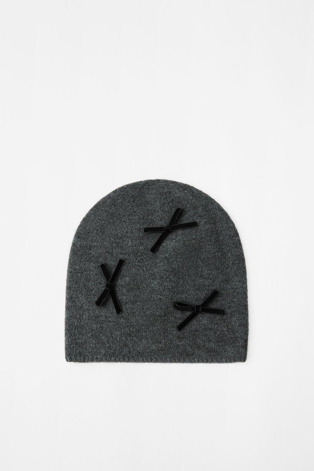 BOW DETAIL KNIT BEANIE - Zara фото 3