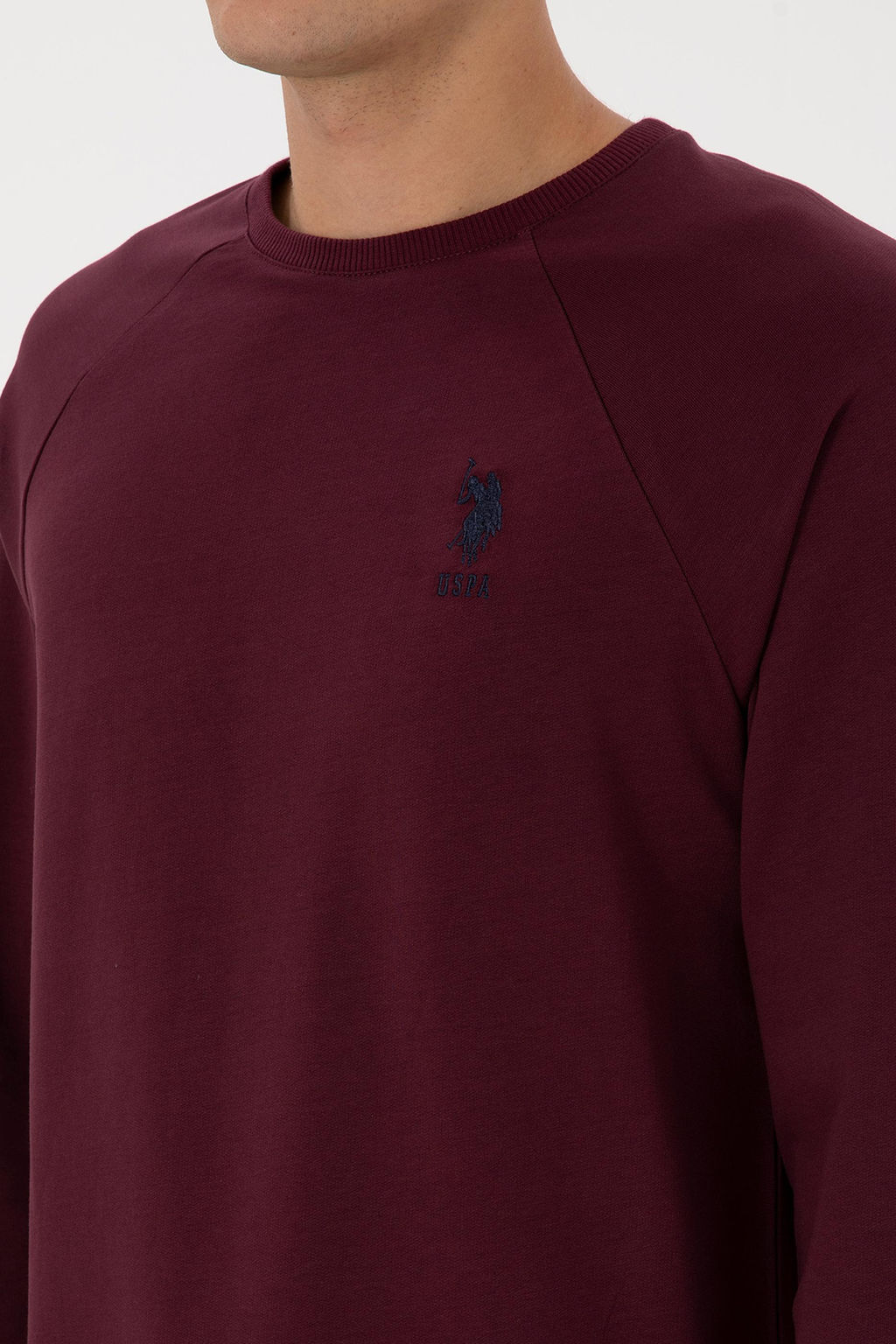 Erkek Bordo Basic Sweatshirt - U.s. polo assn фото 7