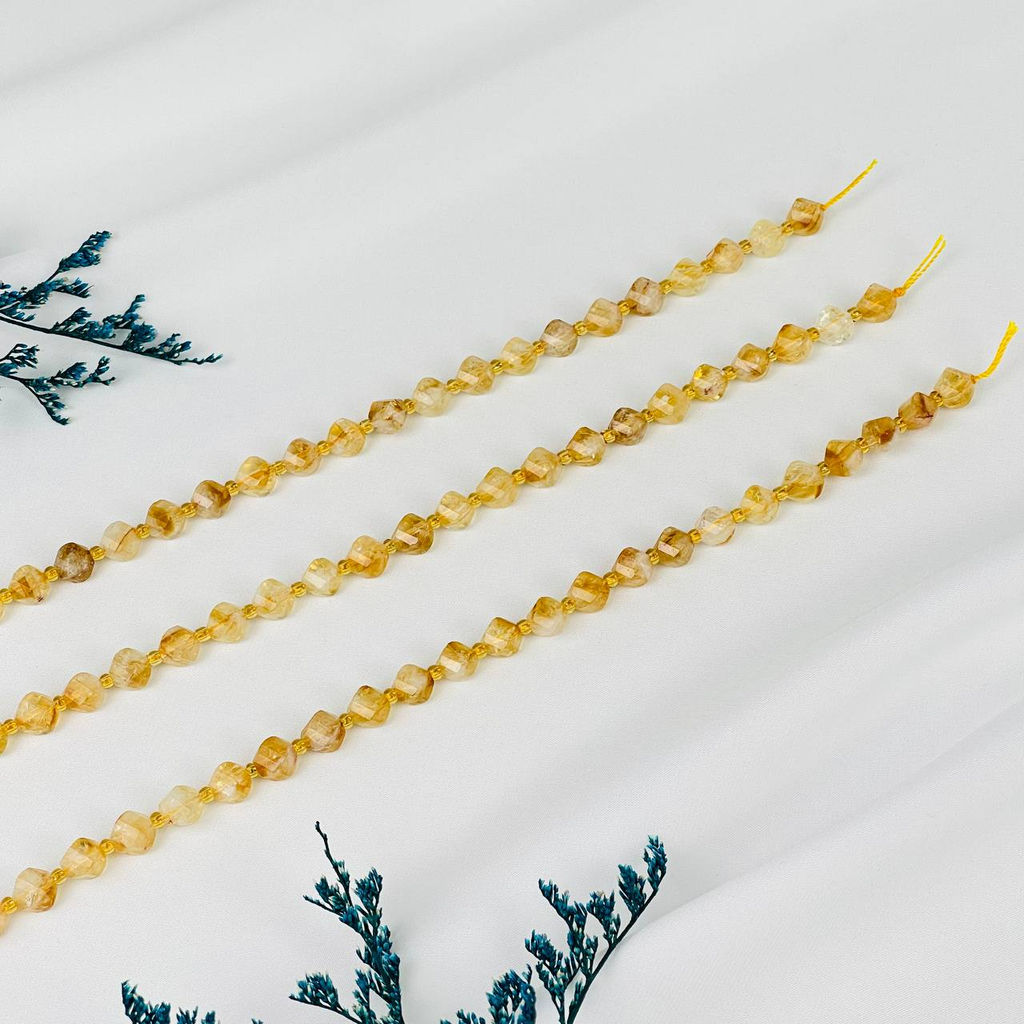 Бусины для украшений из Цитрина (38 бусин) 37 см