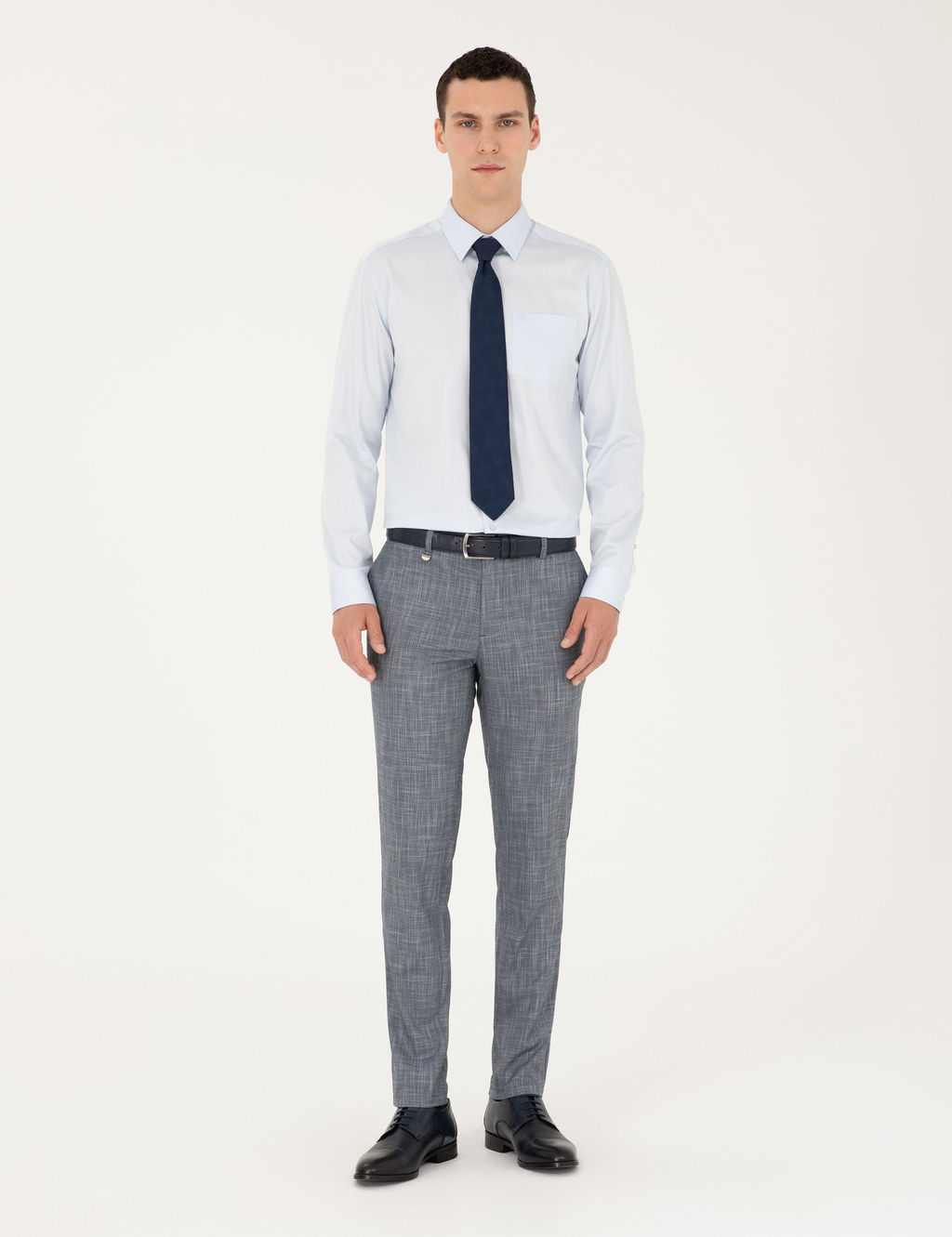 A__k Mavi Regular Fit Uzun Kollu Basic G_mlek