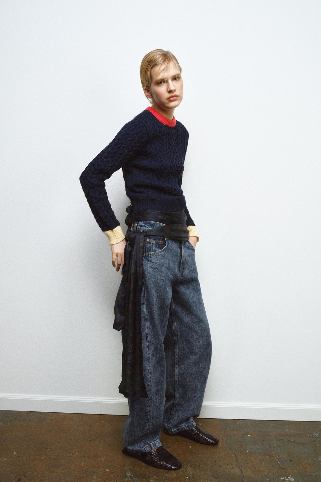 CABLE-KNIT COLOUR BLOCK JUMPER - Zara фото 11