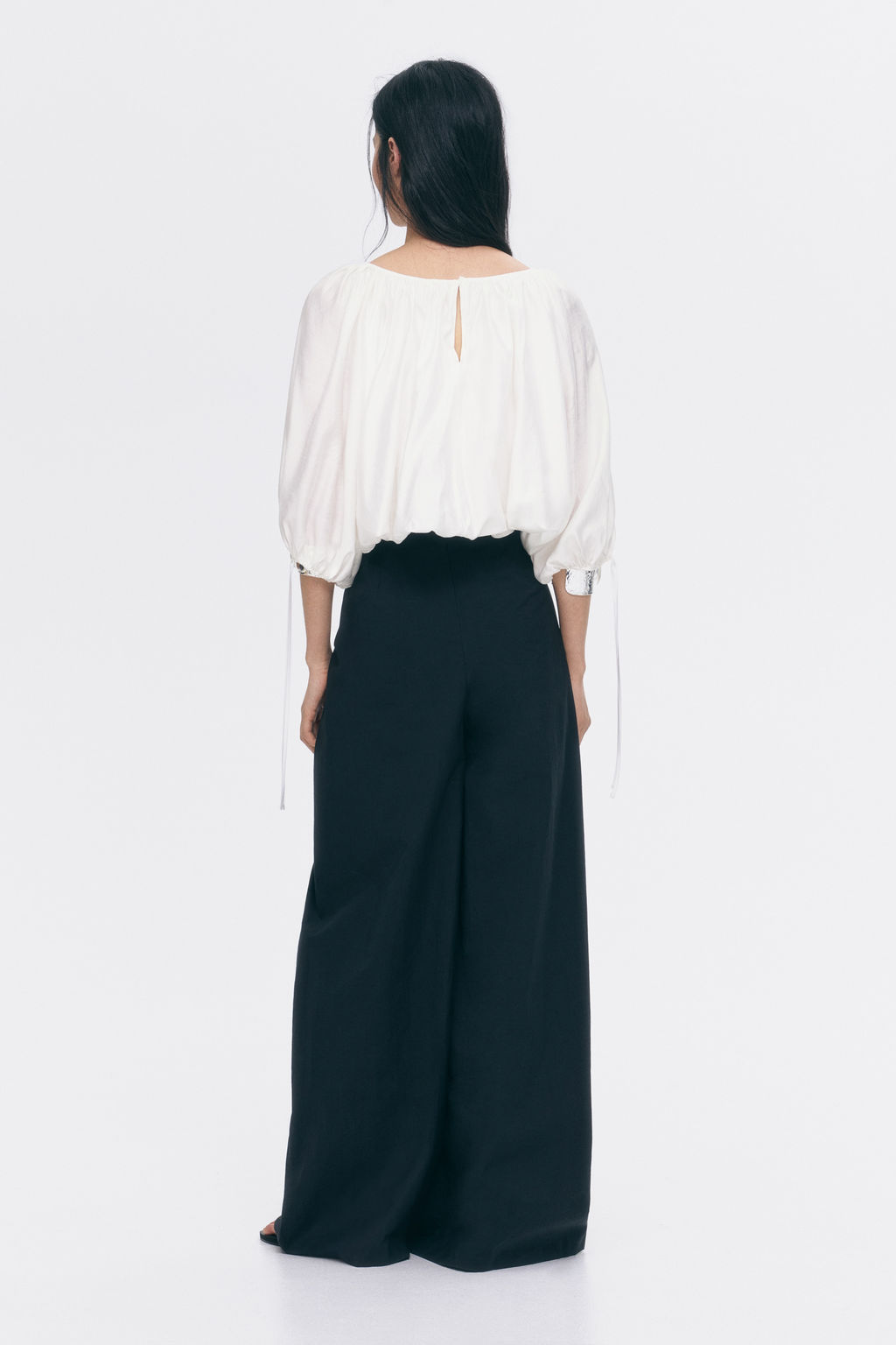 Blusa oversize con lazadas - H&m фото 5