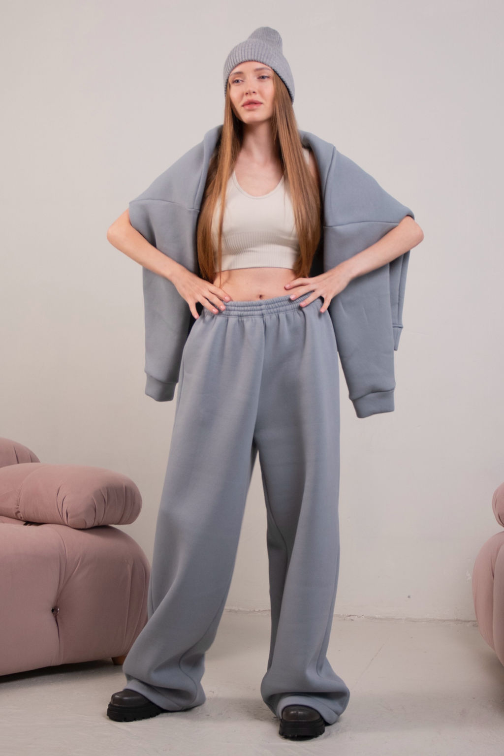 Брюки FRIENDLY 014/08/Серо-голубой