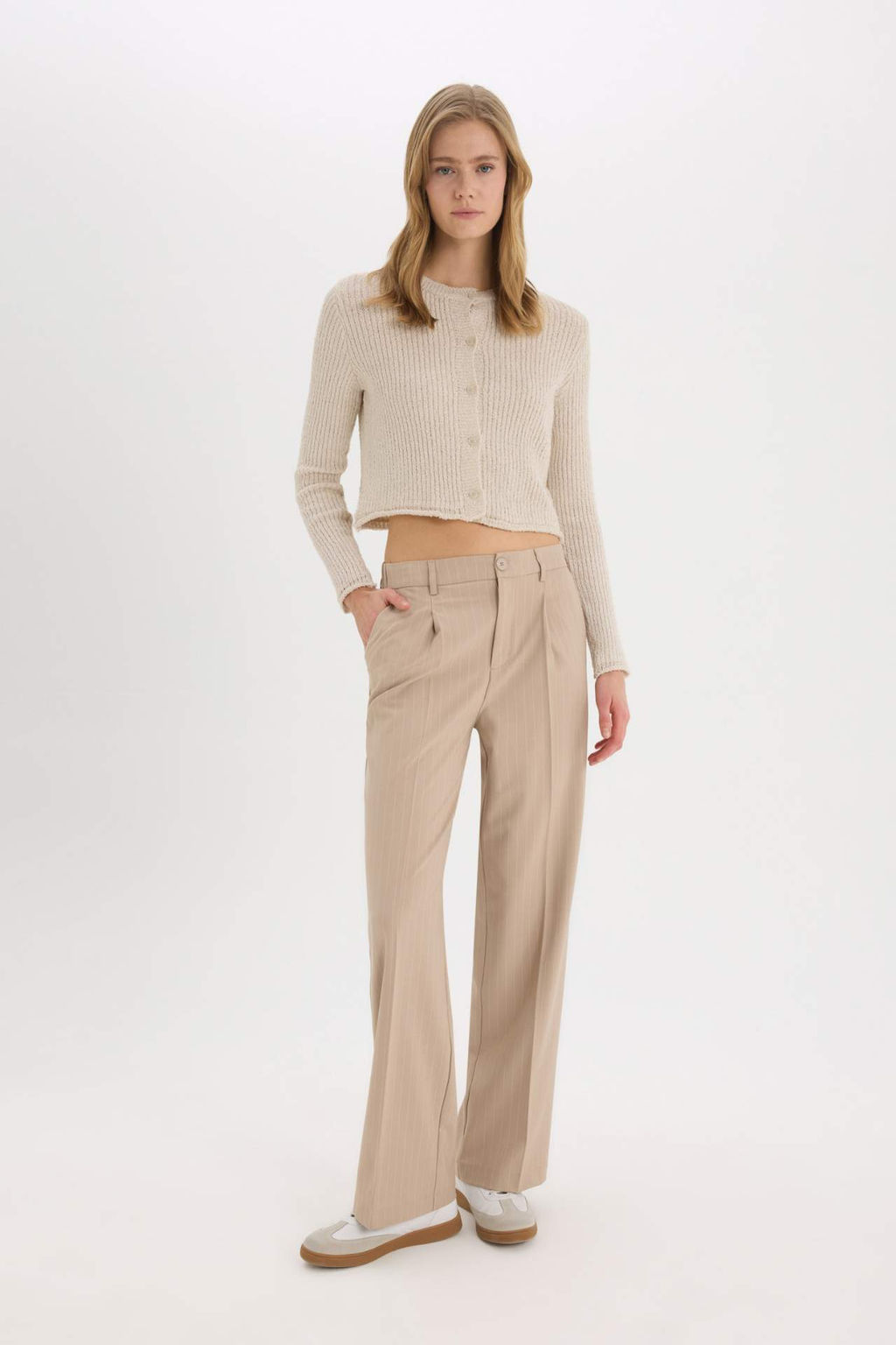 Wide Leg Cift Cepli Normal Bel Standart Boy Pantolon - Defacto фото 5