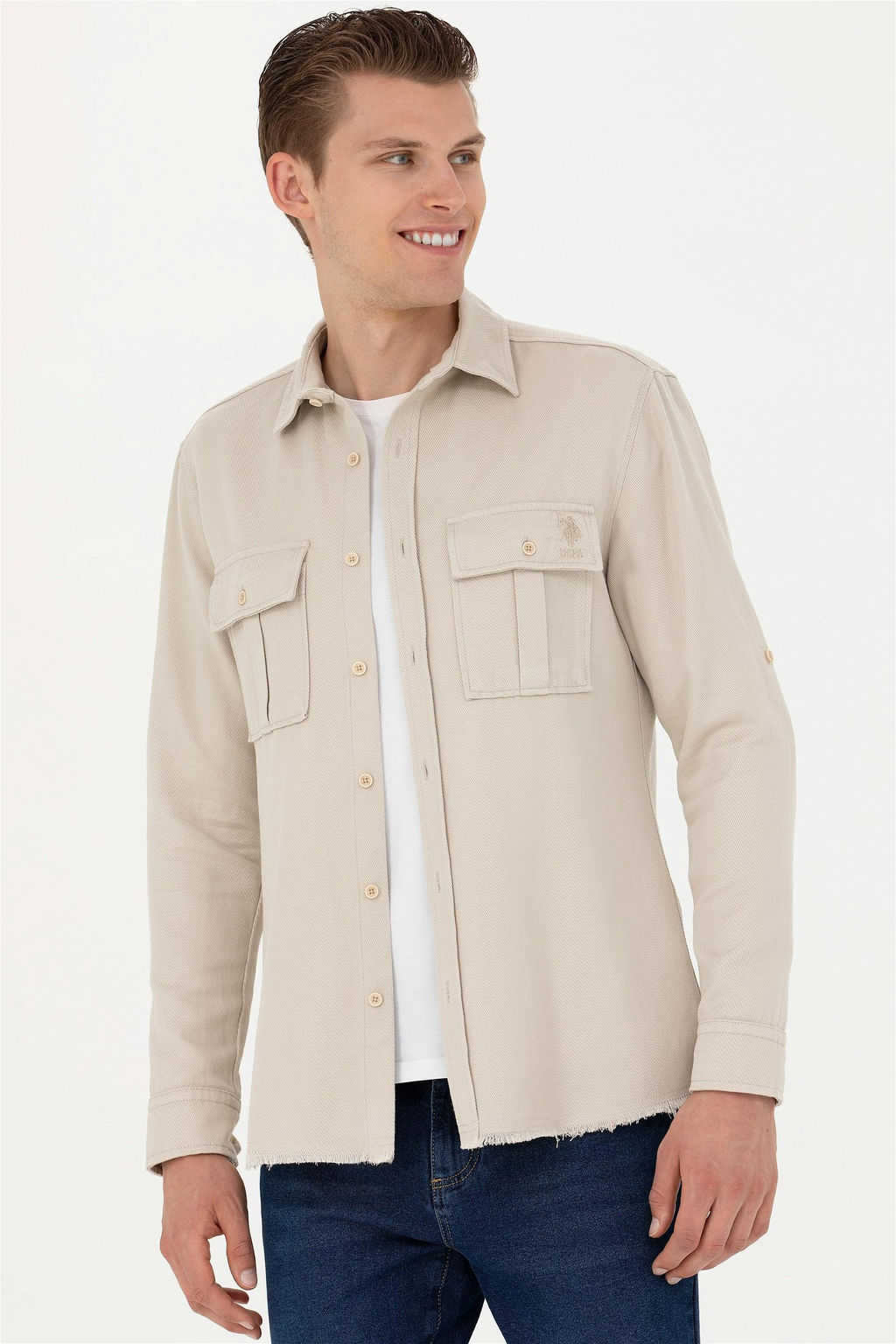 Мужская рубашка с длинным рукавом Stone - U.s. polo assn фото 10