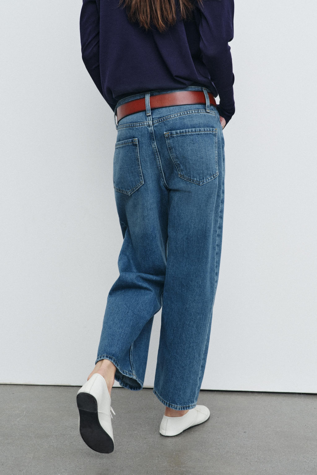 JEANS ZW COLLECTION ANKLE RELAXED TIRO MEDIO / Azul medio - Zara фото 3