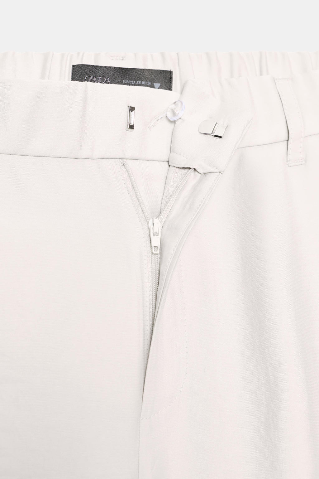 PANTAL?N FLUIDO PLIEGUES / Gris claro - Zara фото 5