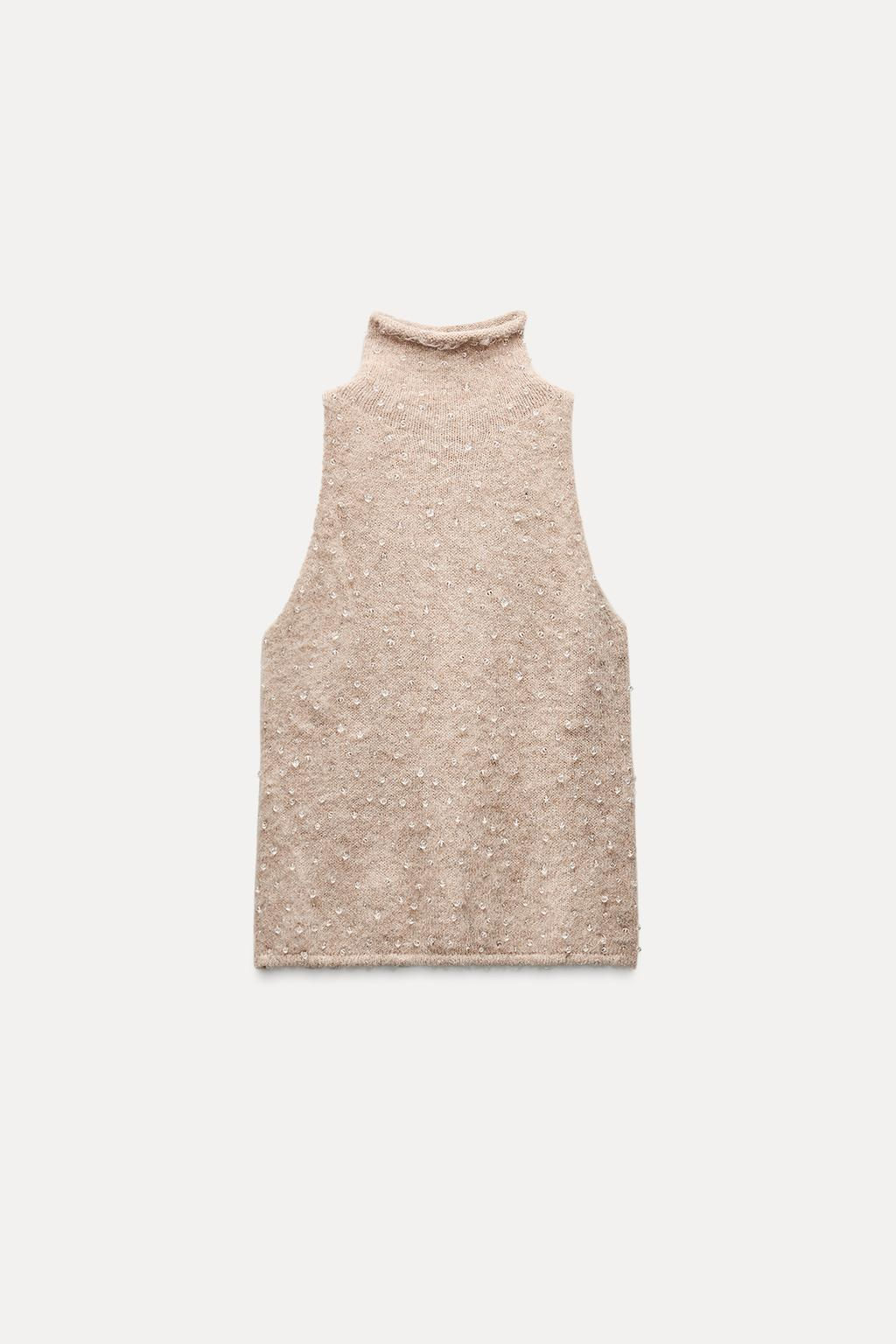 BEADED KNIT TOP - Zara фото 4