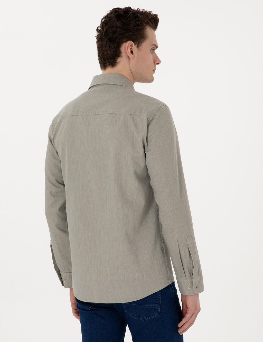 A__k Haki Slim Fit Jean G_mlek - Pierre cardin фото 5