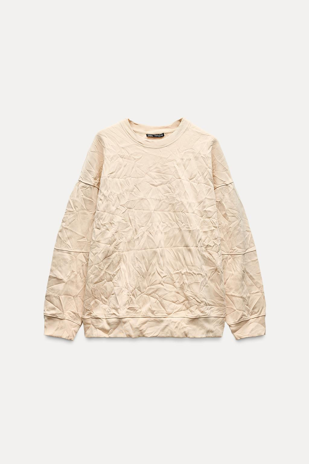 CRINKLED SWEATSHIRT - Zara фото 6