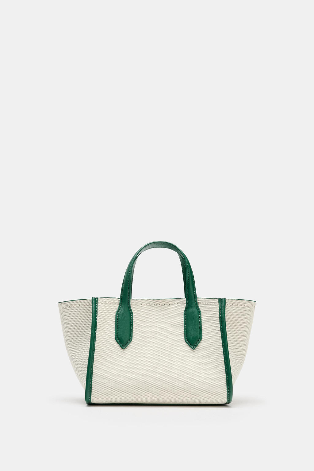 BOLSO MINI SHOPPER CANVAS / Verde - Zara фото 3