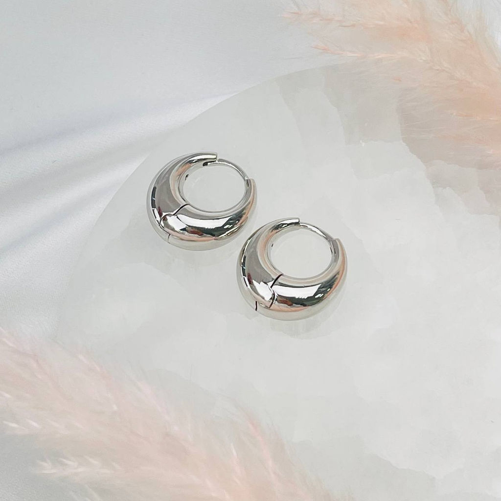 Швензы серьги "Конго" родированные