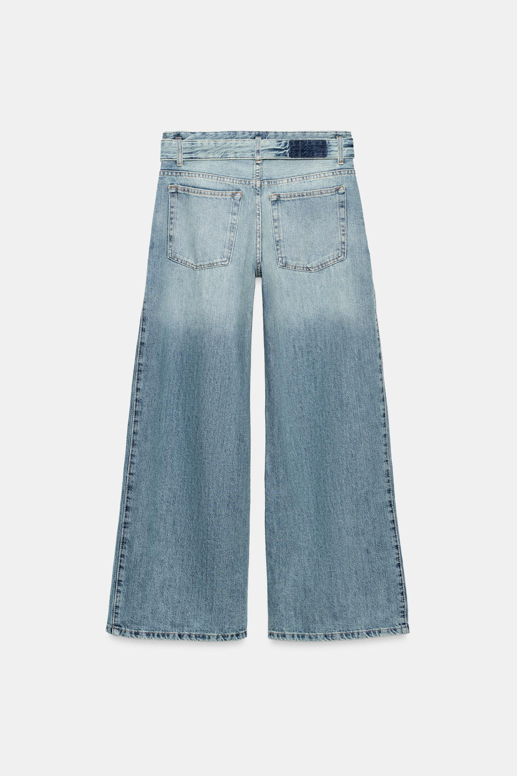 JEANS TRF CINTUR?N PLIEGUES TIRO MEDIO / Azul claro - Zara фото 6