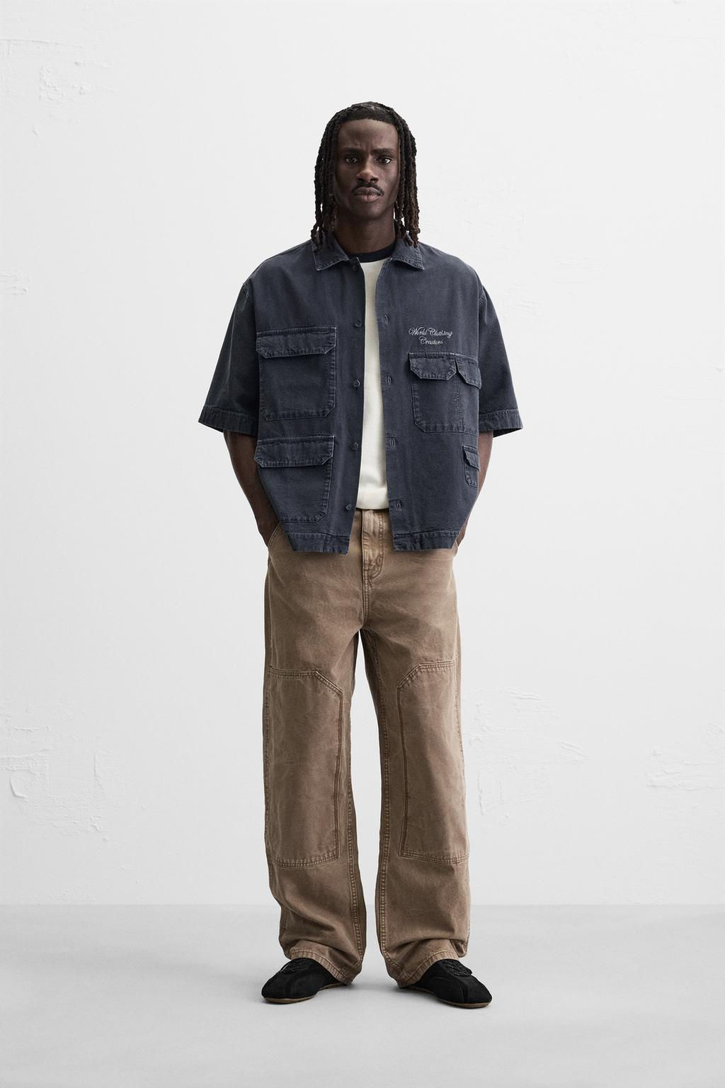 UTILITY EMBROIDERED POCKET SHIRT