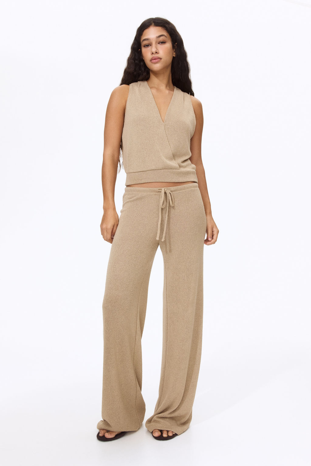 Pantal?n de punto con cord?n de ajuste - H&m фото 4