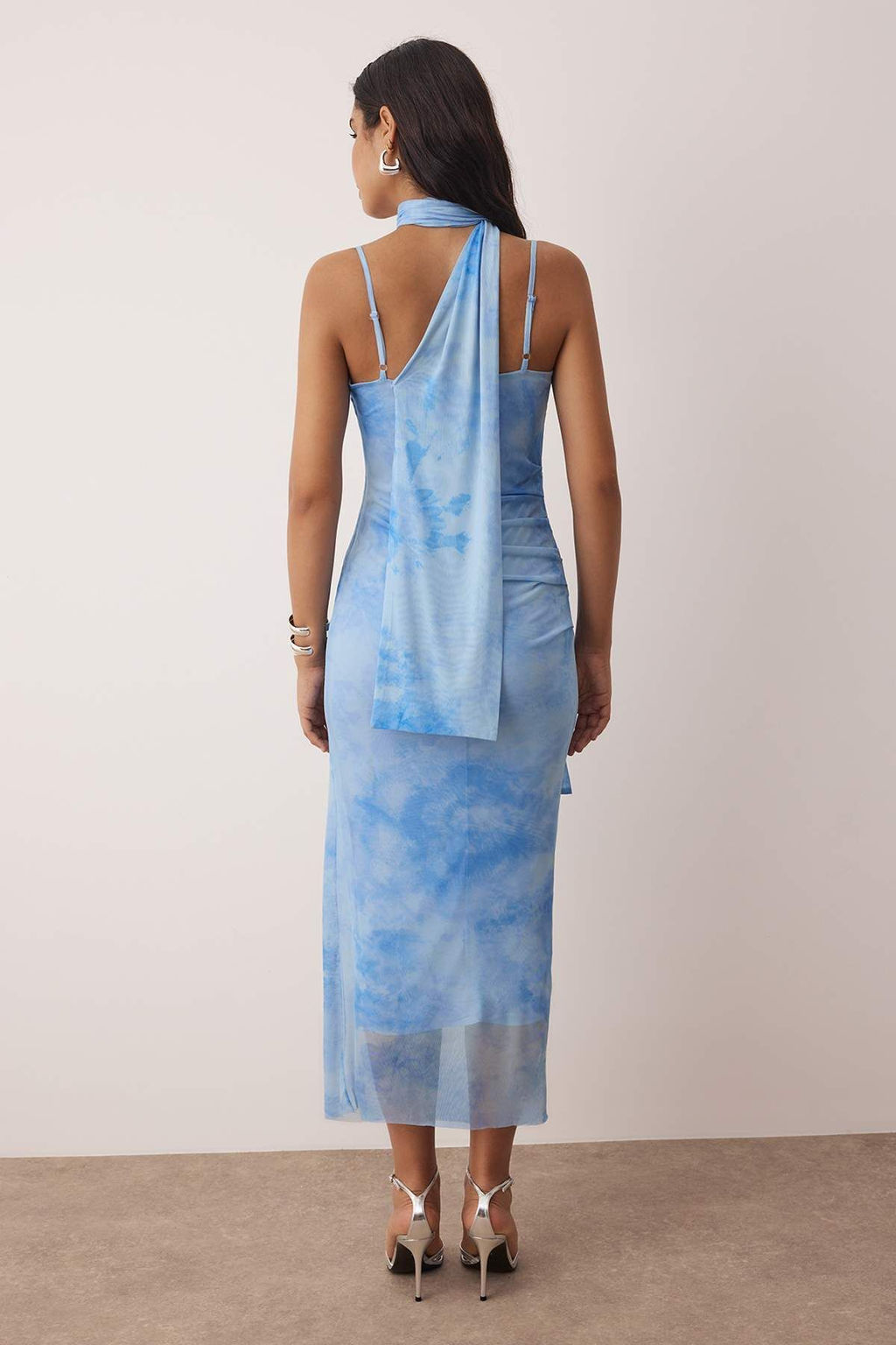 Yesil Fular Detayl? Tul Maxi Orme Elbise TPRSS25EL00314 - Trendyolmilla фото 11