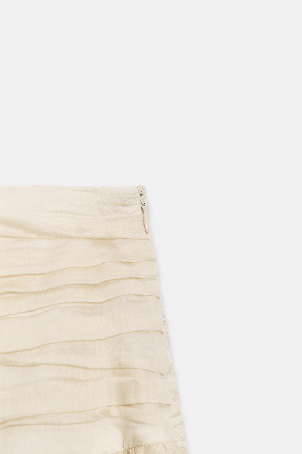 FALDA MIDI DRAPEADA ZW COLLECTION / Beige - Zara фото 9
