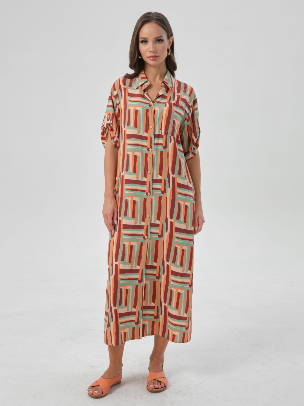 Платье из вискозы с принтом - Stilla фото 4