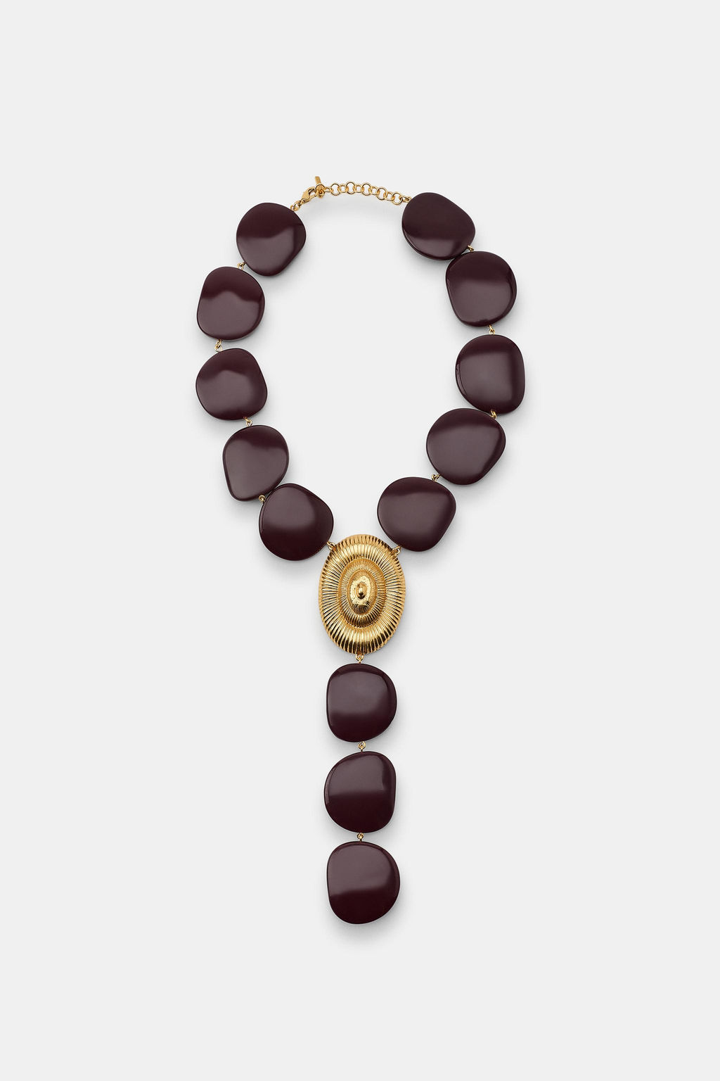 COLLAR PIEDRAS CONCHA / Dorado - Zara фото 2