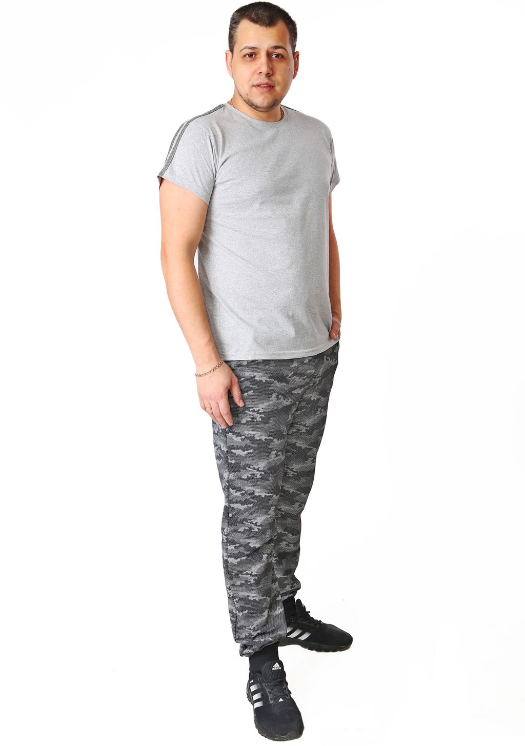 Брюки Лео камуфляж черные - Марлен фото 2