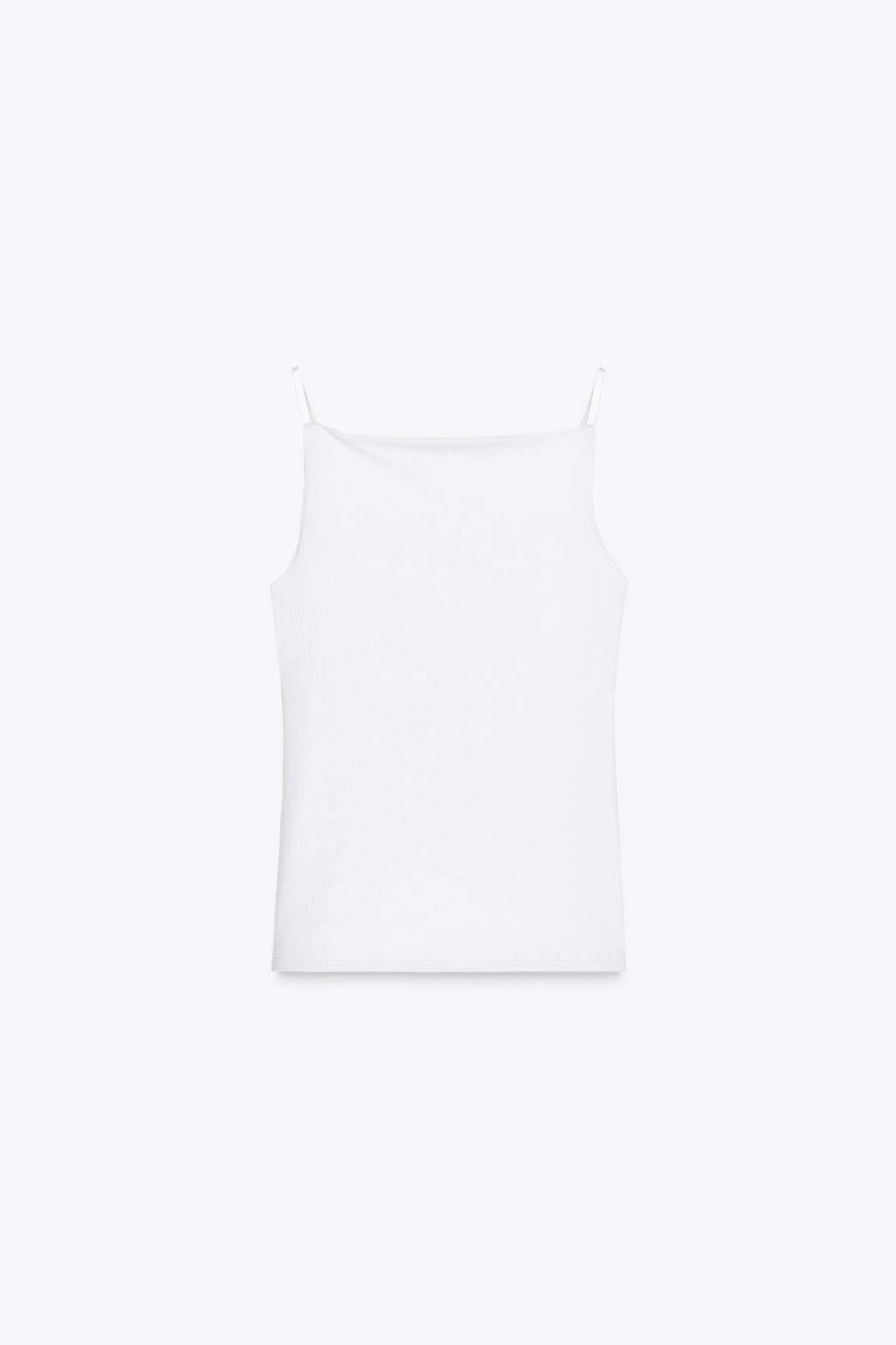 RIB TOP WITH POLYAMIDE STRAPS - Zara фото 4
