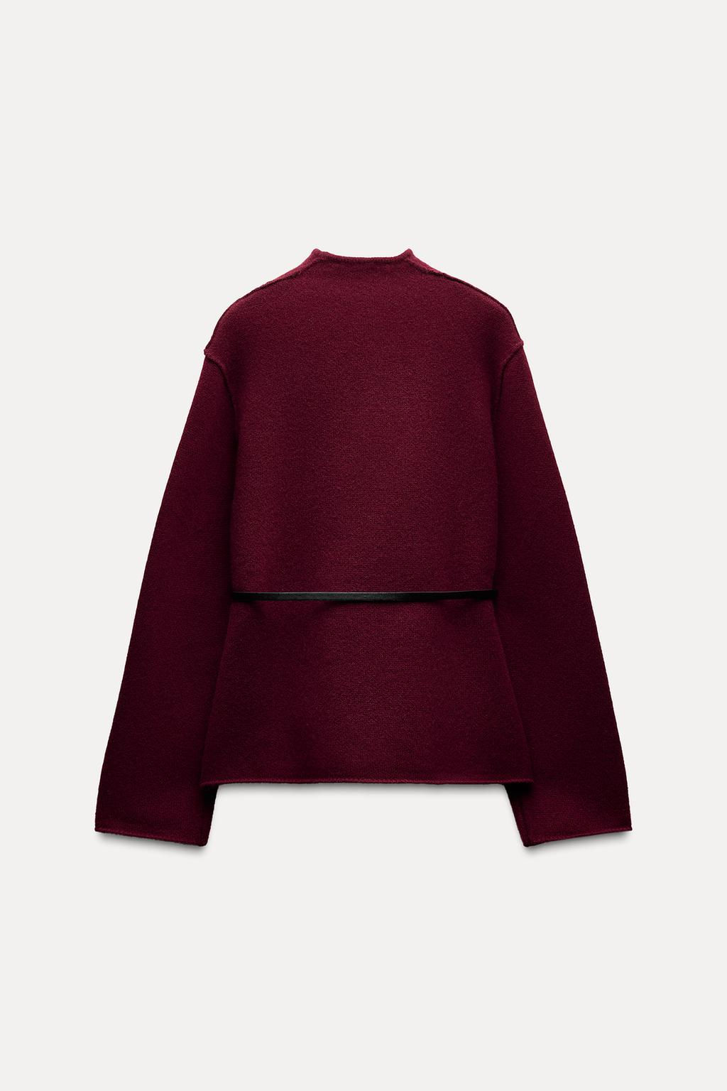 100% WOOL BELTED JACKET - Zara фото 4