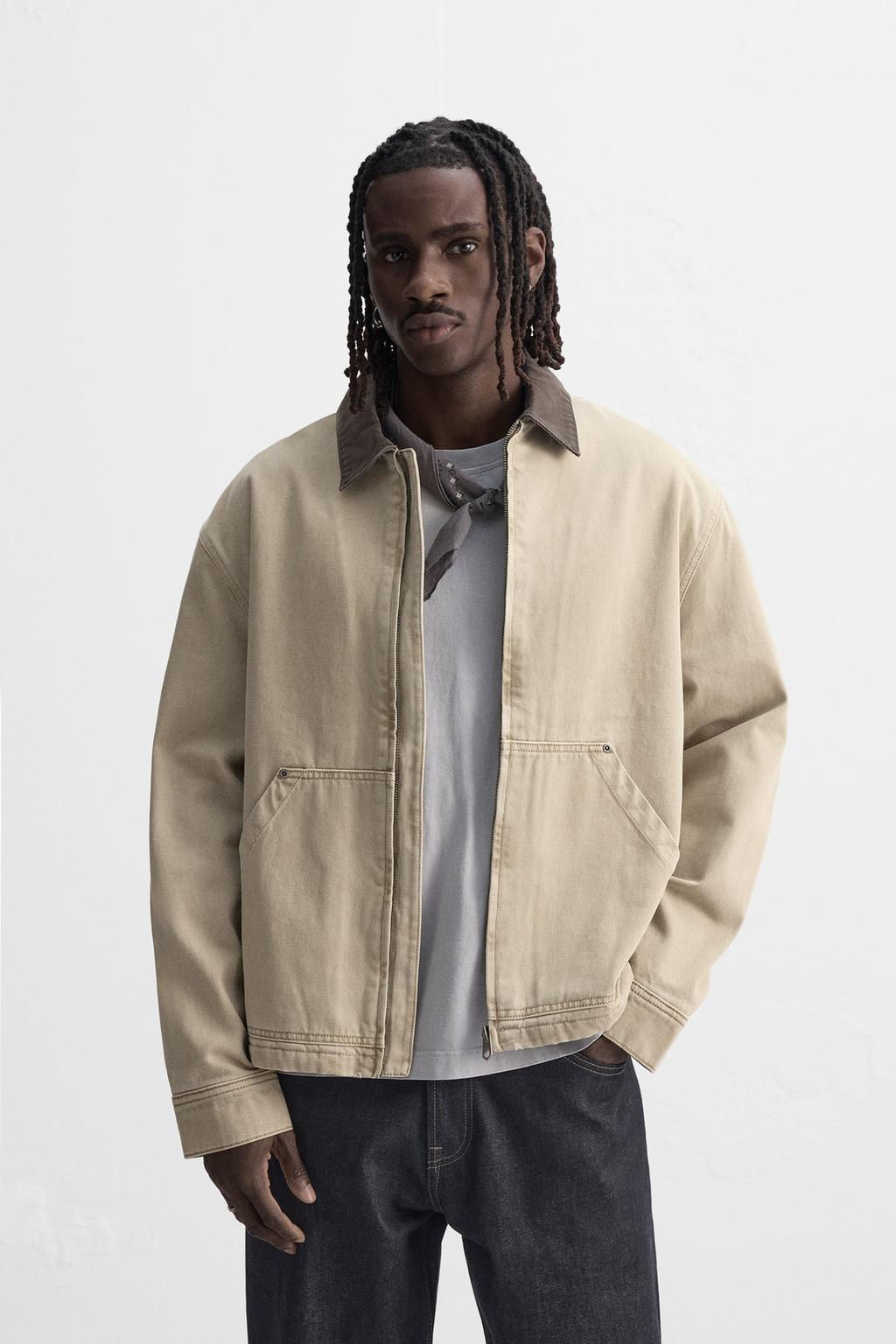 CONTRAST COLLAR JACKET - Zara фото 2