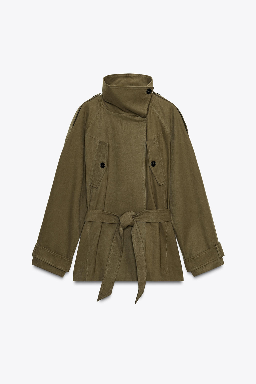 BELTED COTTON TRENCH COAT - Zara фото 7