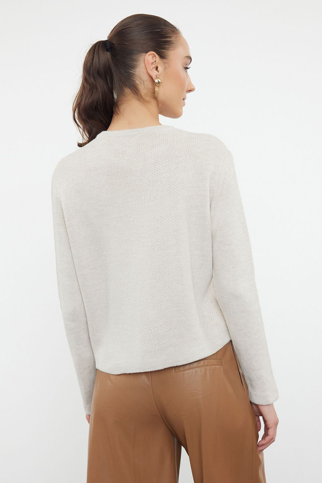 TRENDYOLMILLA Siyah Basic Ceket Gorunumlu Triko H?rka TWOAW24HI00090  фото 20