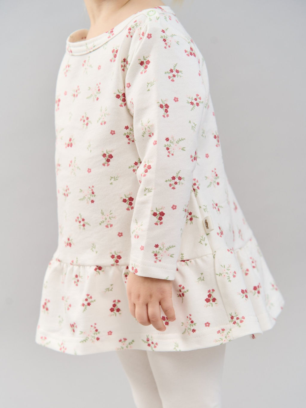 Платье туника с рюшей Цветы 0+ - Bungly фото 5