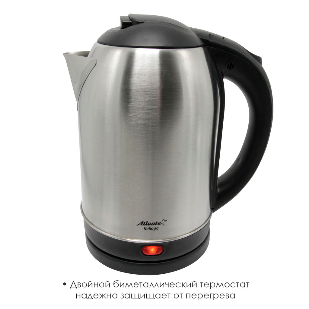 Чайник электрический металлический 1,8 л, арт.ATH-2432 - Полимербыт фото 6