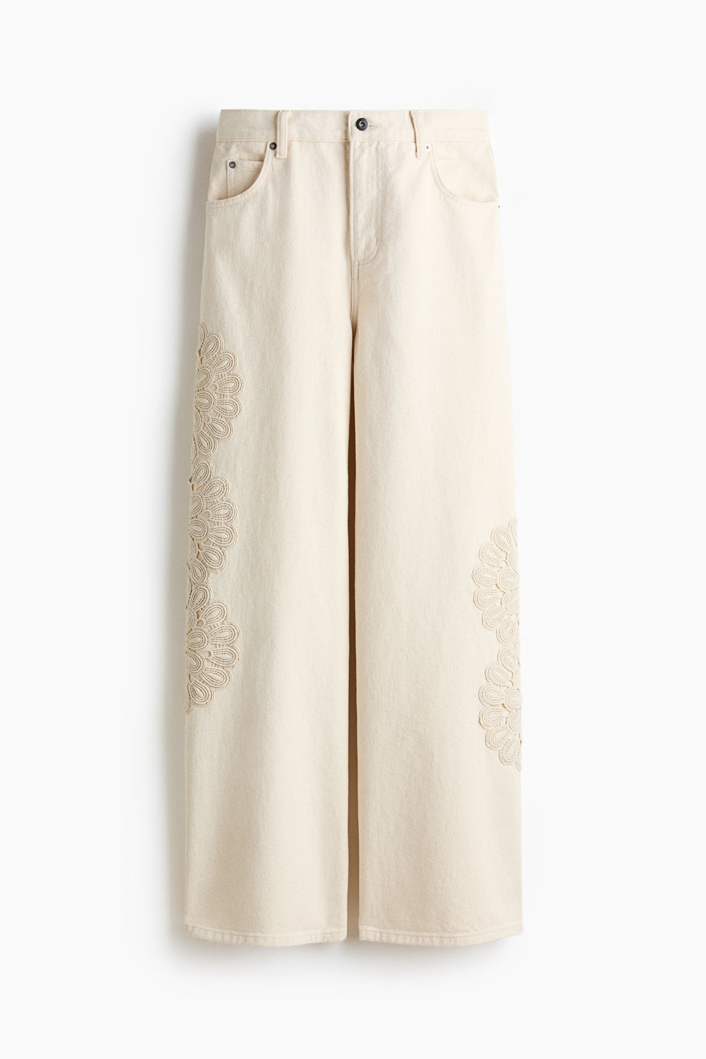 Vaquero con detalles efecto crochet - H&m фото 2