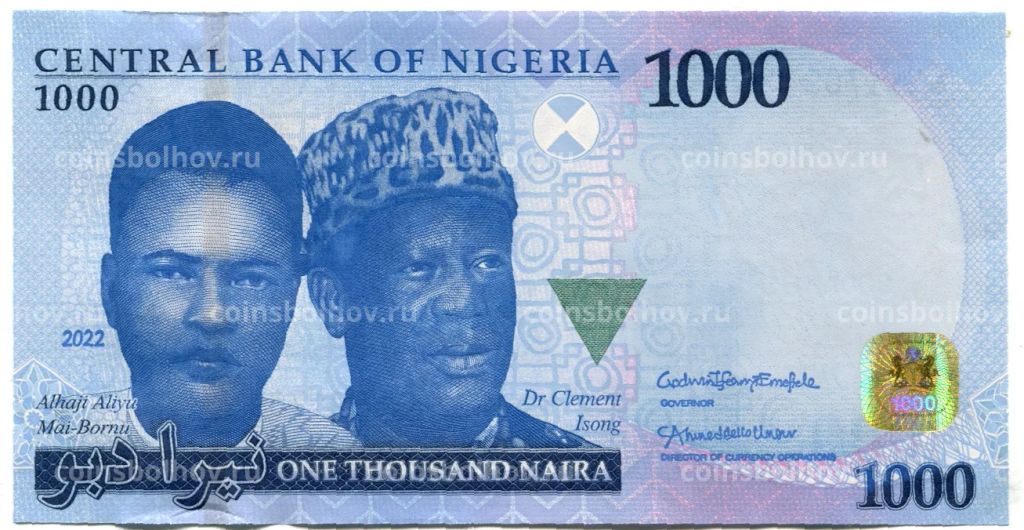 Банкнота 1000 найра 2022 года Нигерия