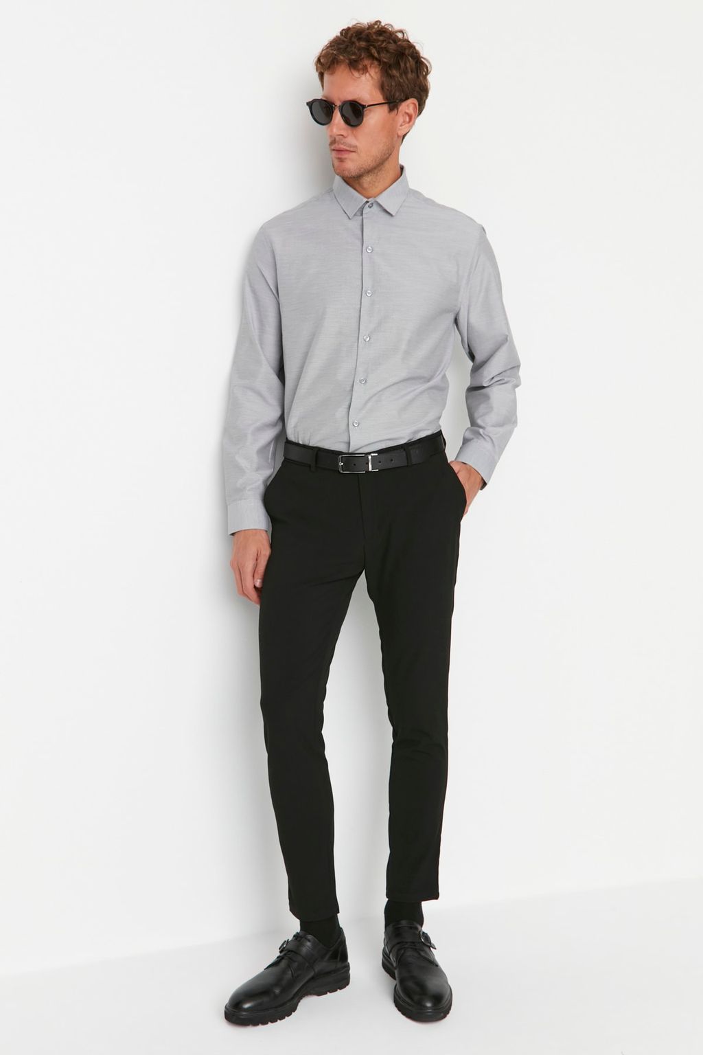 TRENDYOL MAN Tas Slim Fit Italyan Kesim Chino Kumas Pantolon TMNAW23PL00034 - Trendyolmilla фото 8