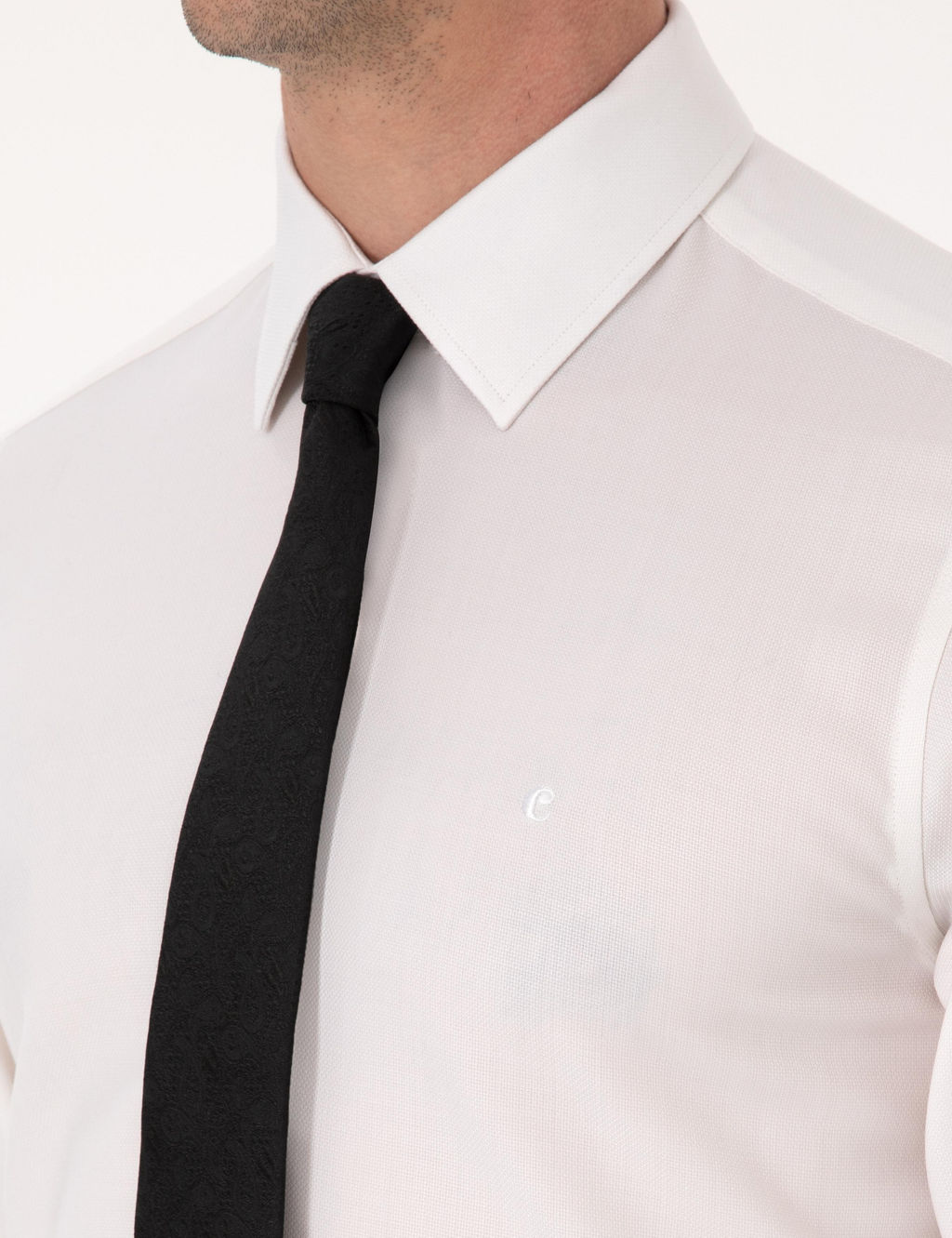 Beyaz Slim Fit Uzun Kollu G_mlek - Cacharel фото 7