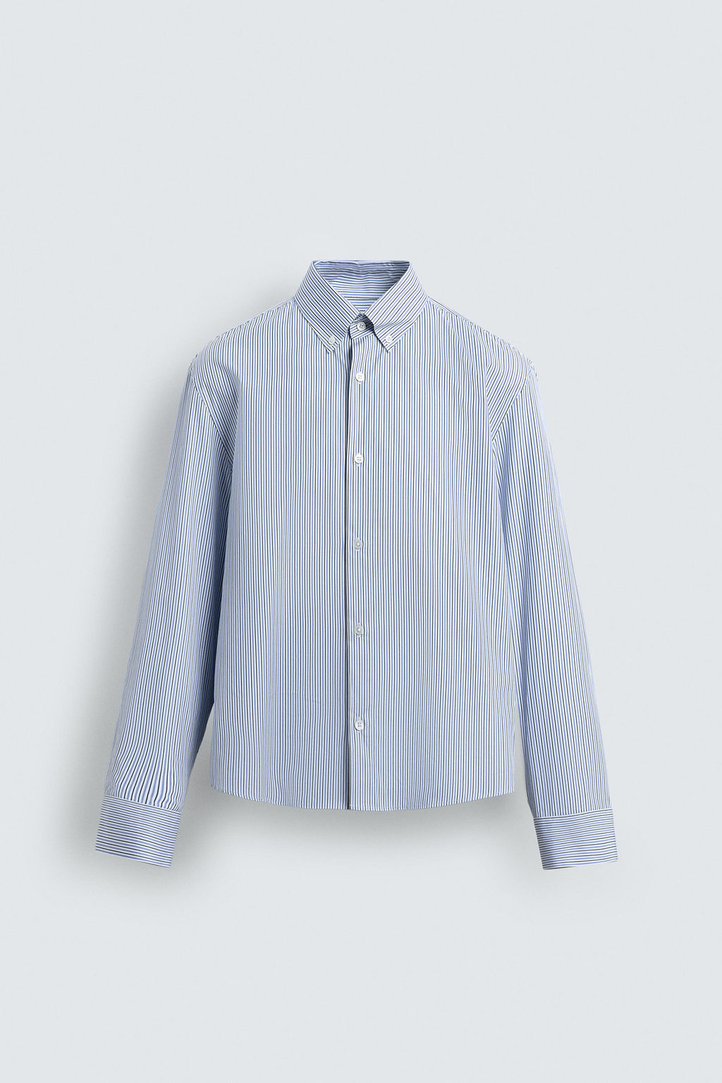 CAMISA RELAXED FIT RAYAS LIMITED EDITION / Celeste lavado - Zara фото 7
