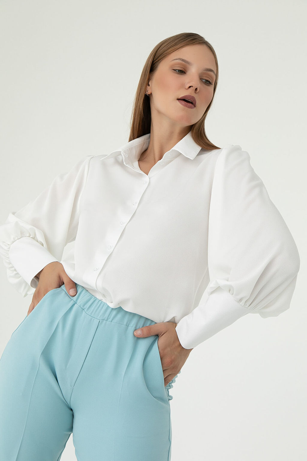 Брюки Арли (мята) Б7141 - Lt collection фото 7