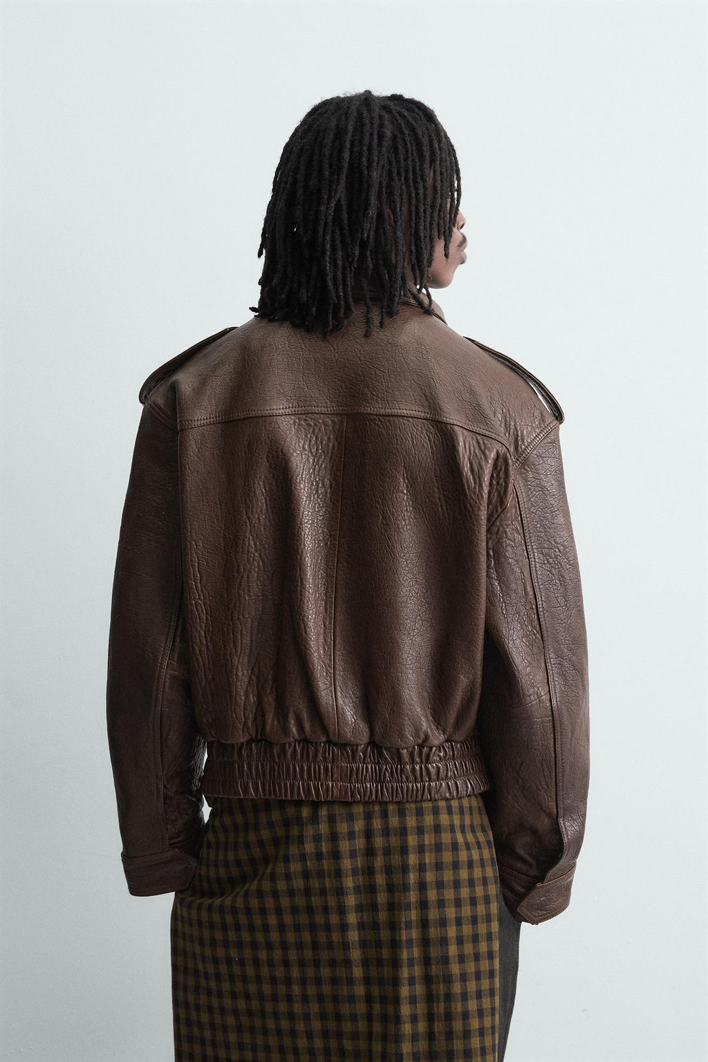 OVERSIZE LEATHER BIKER JACKET - Zara фото 12
