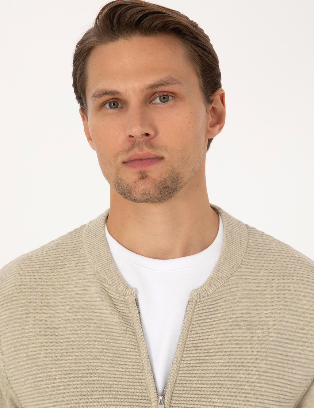 Kum Melanj Slim Fit Fermuarl_ Triko H_rka - Pierre cardin фото 2