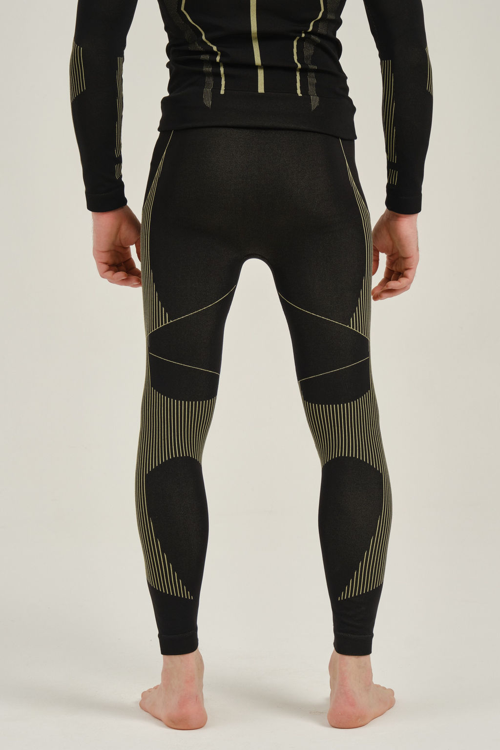 Тайтсы GUANJUN Черный/Желтый - Anta фото 5