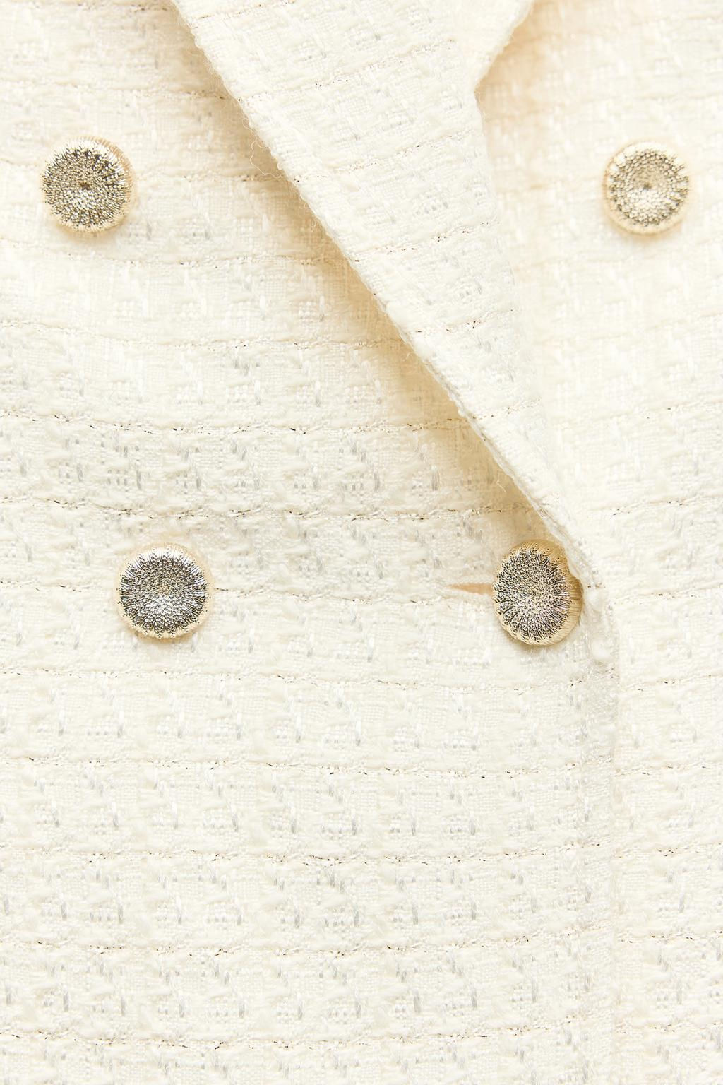 TEXTURED DOUBLE-BREASTED BLAZER - Zara фото 8