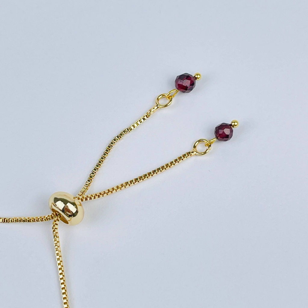 Браслет регулируемый из Агата, Граната и Обсидиана - Радуга самоцветов фото 3