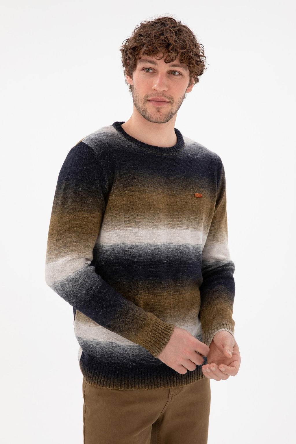 Erkek Slim Fit Bisiklet Yaka Ta_ Kazak - U.s. polo assn фото 3