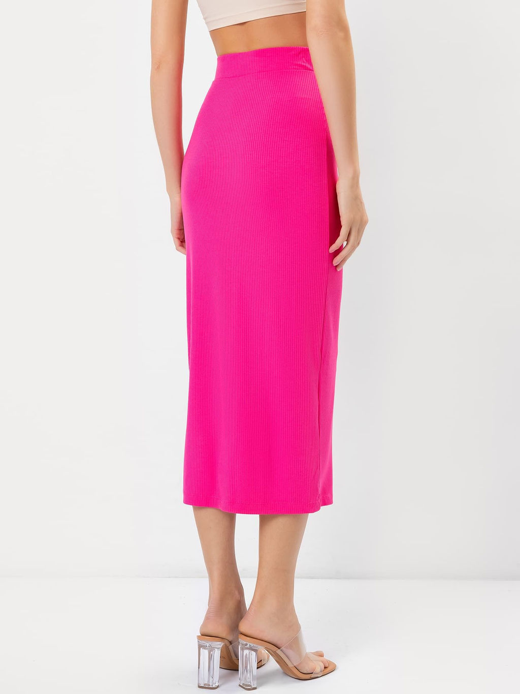 Юбка женская миди в ярко-розовом оттенке я.розовый 152779 - Mark formelle фото 3