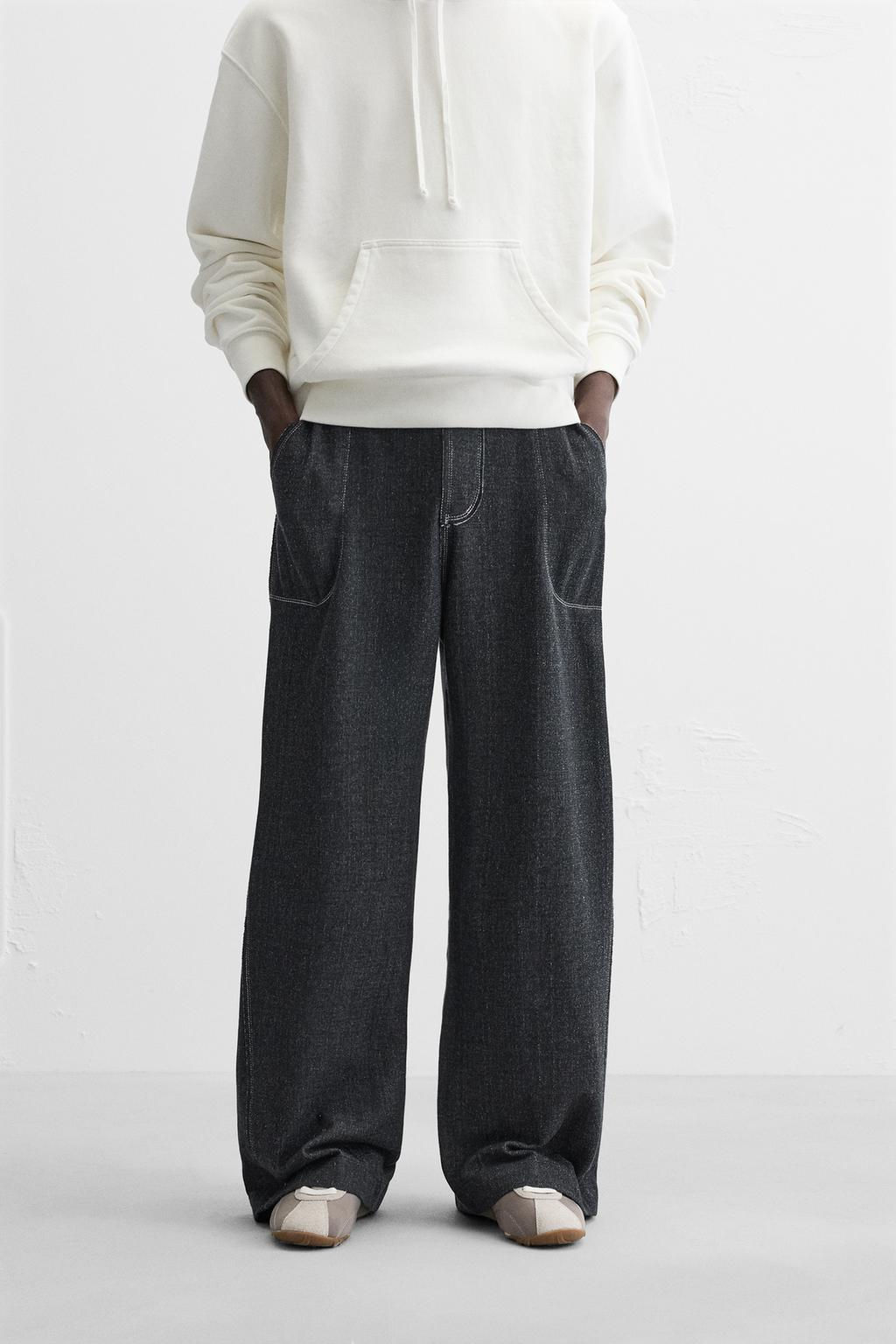 JOGGER TROUSERS WITH CONTRAST TOPSTITCHING - Zara фото 2