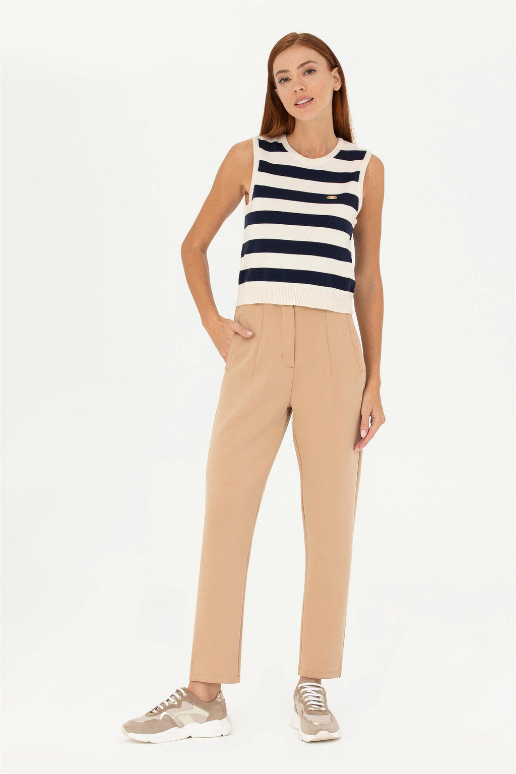 Женские спортивные штаны песочного цвета - U.s. polo assn фото 7