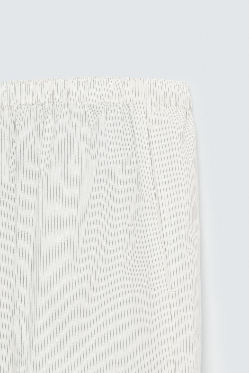 COTTON-HEMP STRIPED BERMUDA SHORTS - Zara фото 18