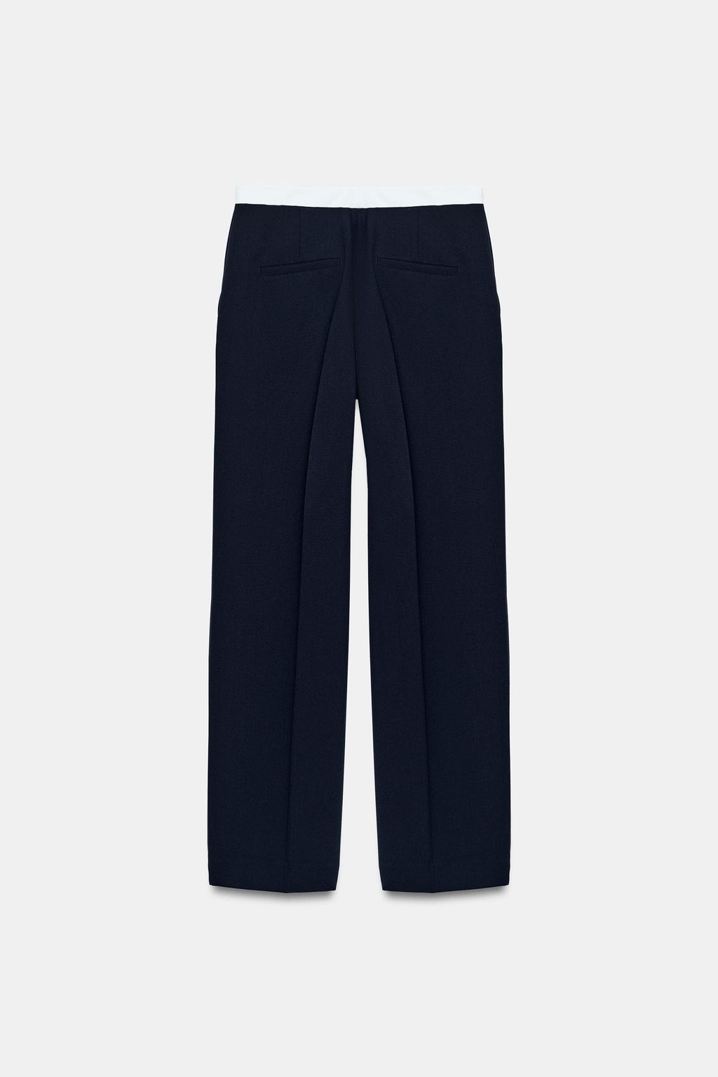 PANTAL?N RECTO CINTURA CONTRASTE / Marino - Zara фото 2