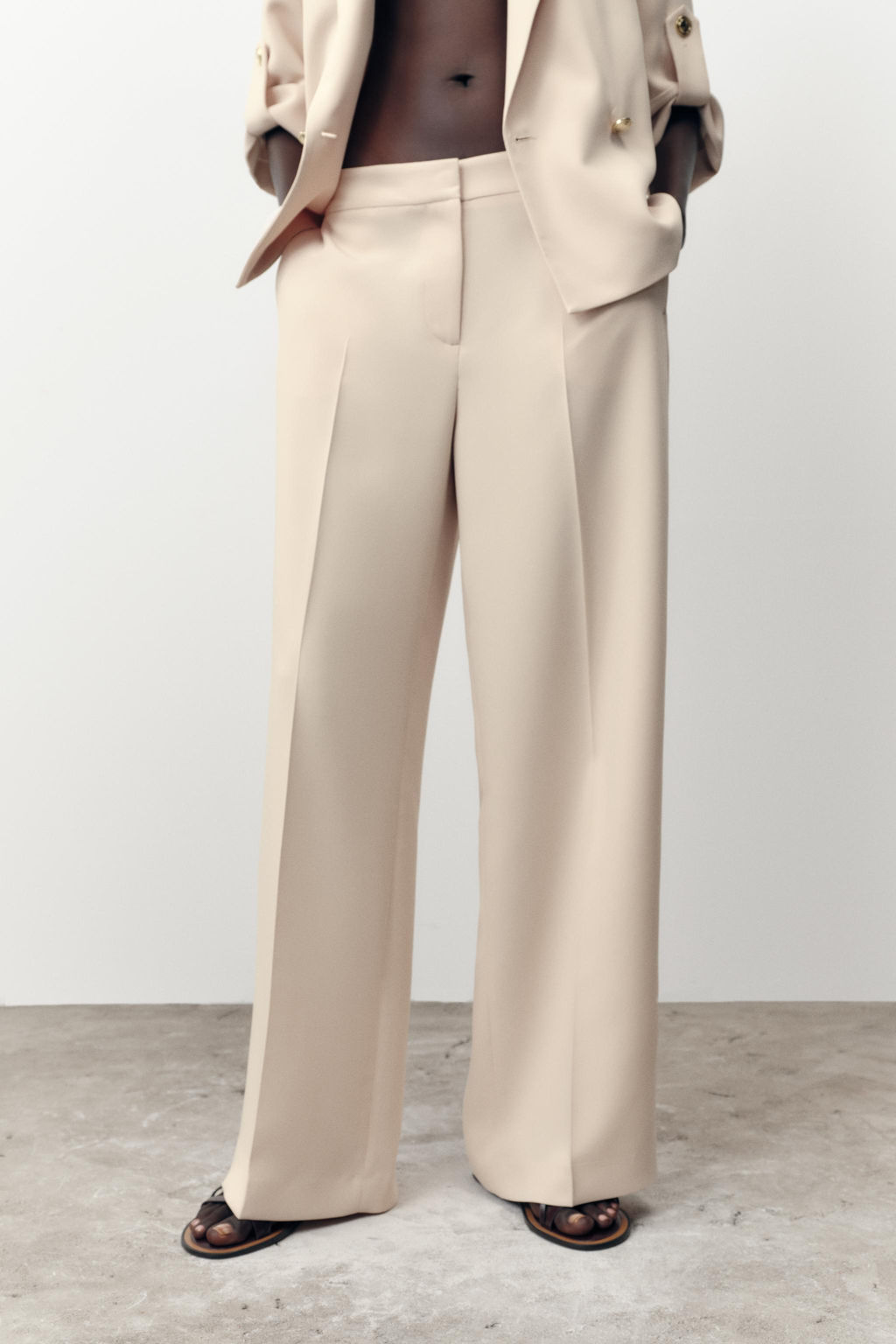 HIGH-WAIST STRAIGHT-LEG TROUSERS - Zara фото 2