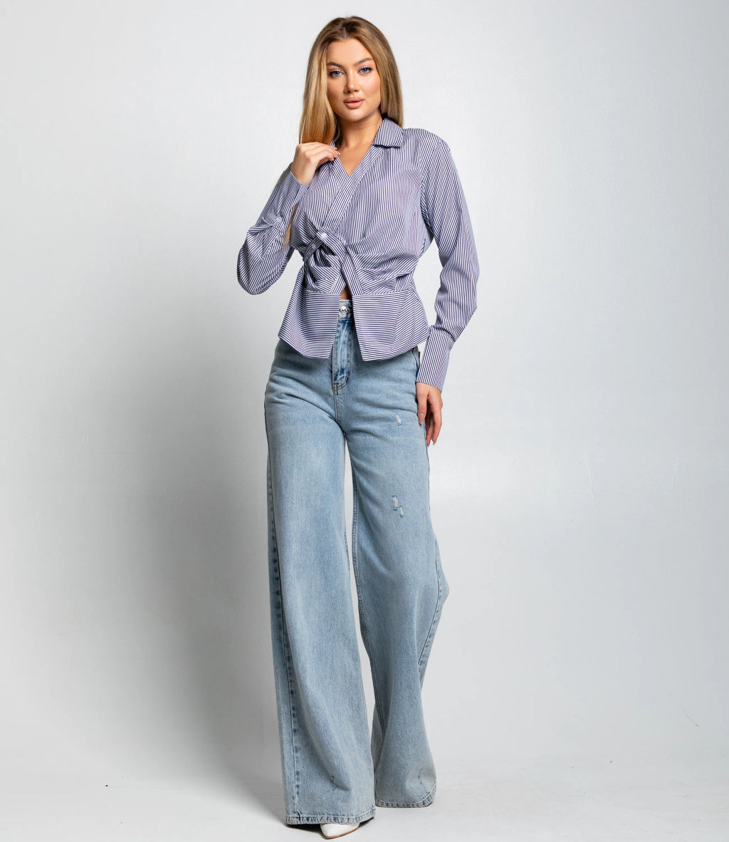 Блуза #КТ2698, тёмно-синий